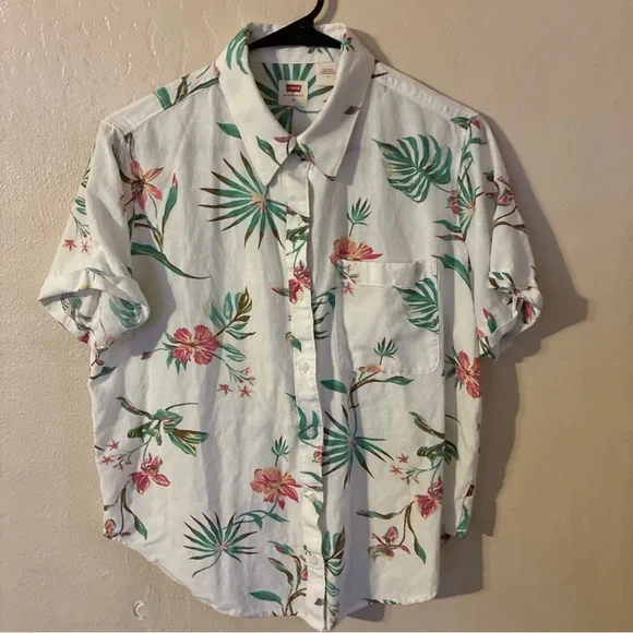 Levi's White Floral Men's Shirt - Picture 10 of 10